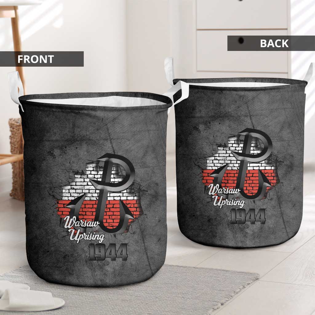 Warsaw Uprising 1944 Poland Laundry Basket Polish Anchor Kotwica