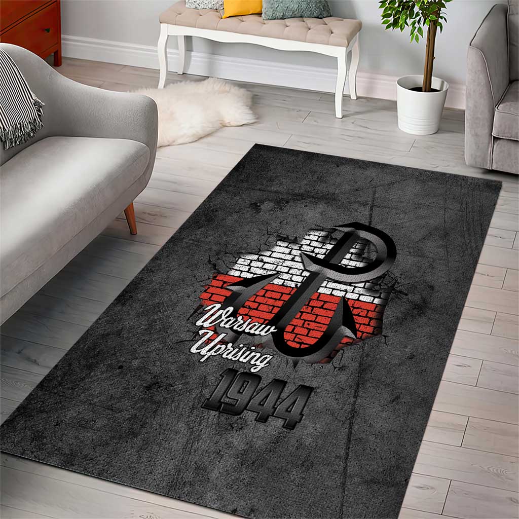 Warsaw Uprising 1944 Poland Area Rug Polish Anchor Kotwica