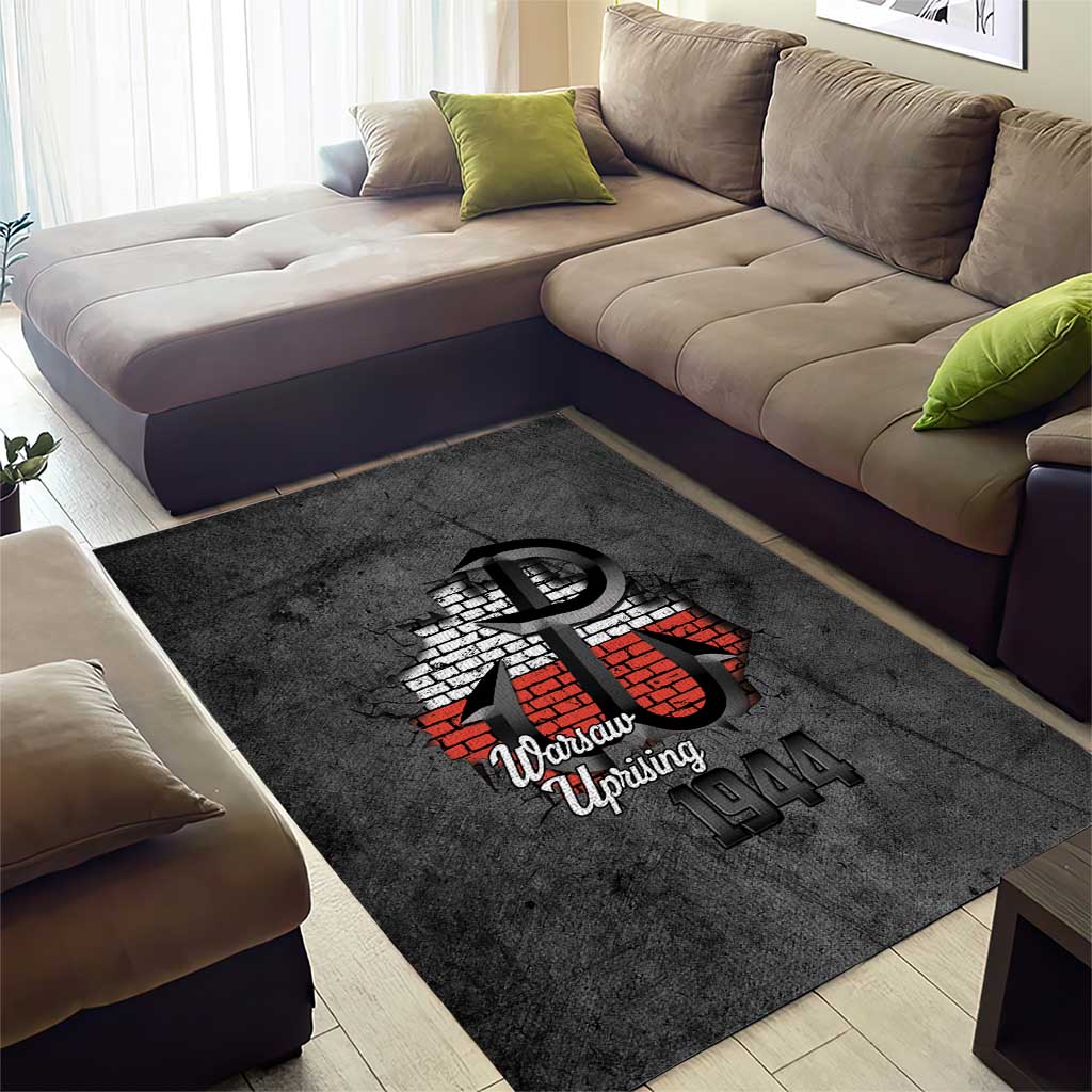 Warsaw Uprising 1944 Poland Area Rug Polish Anchor Kotwica