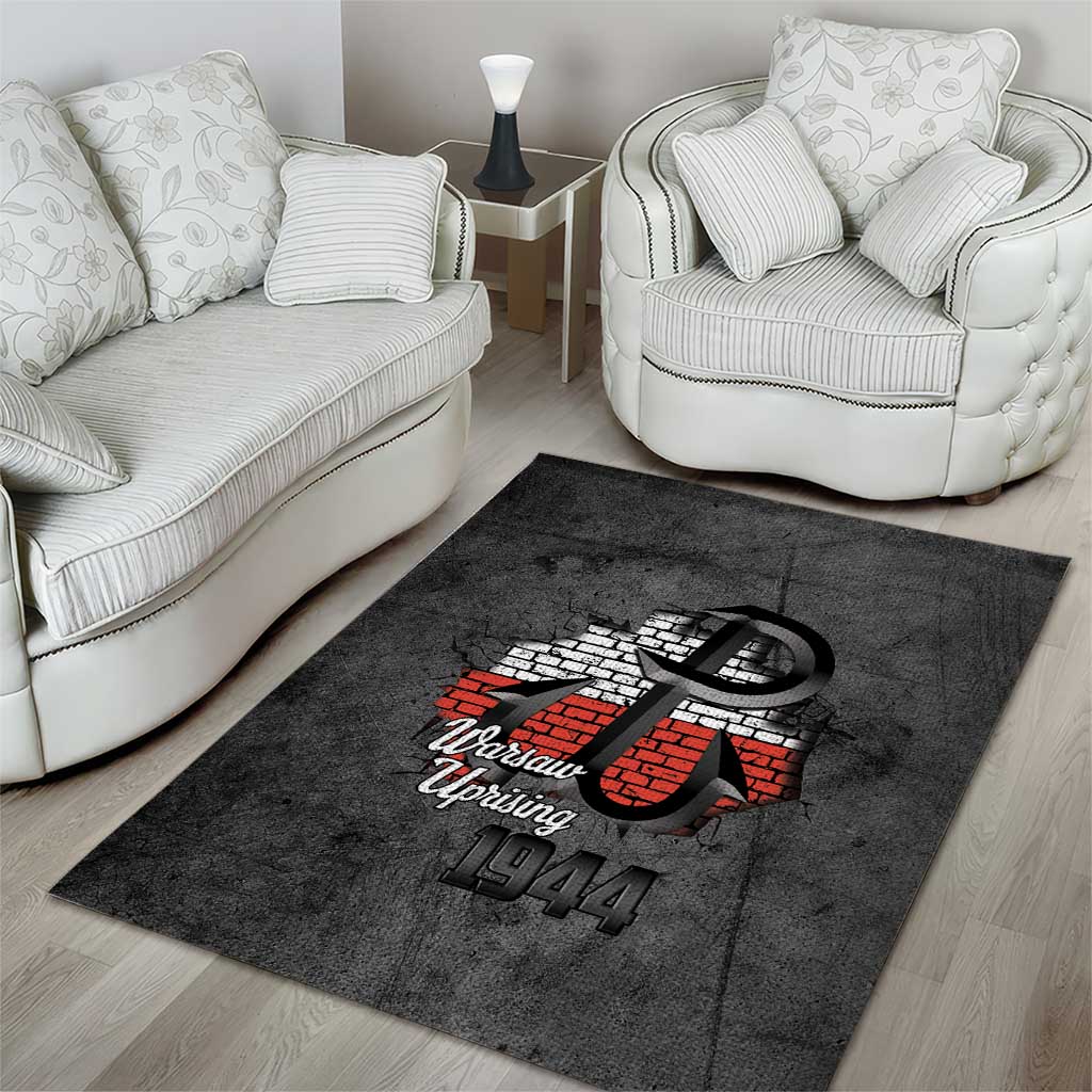 Warsaw Uprising 1944 Poland Area Rug Polish Anchor Kotwica