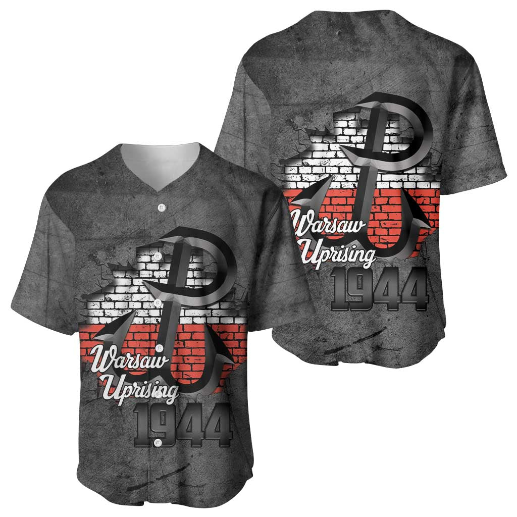Warsaw Uprising 1944 Poland Baseball Jersey Polish Anchor Kotwica