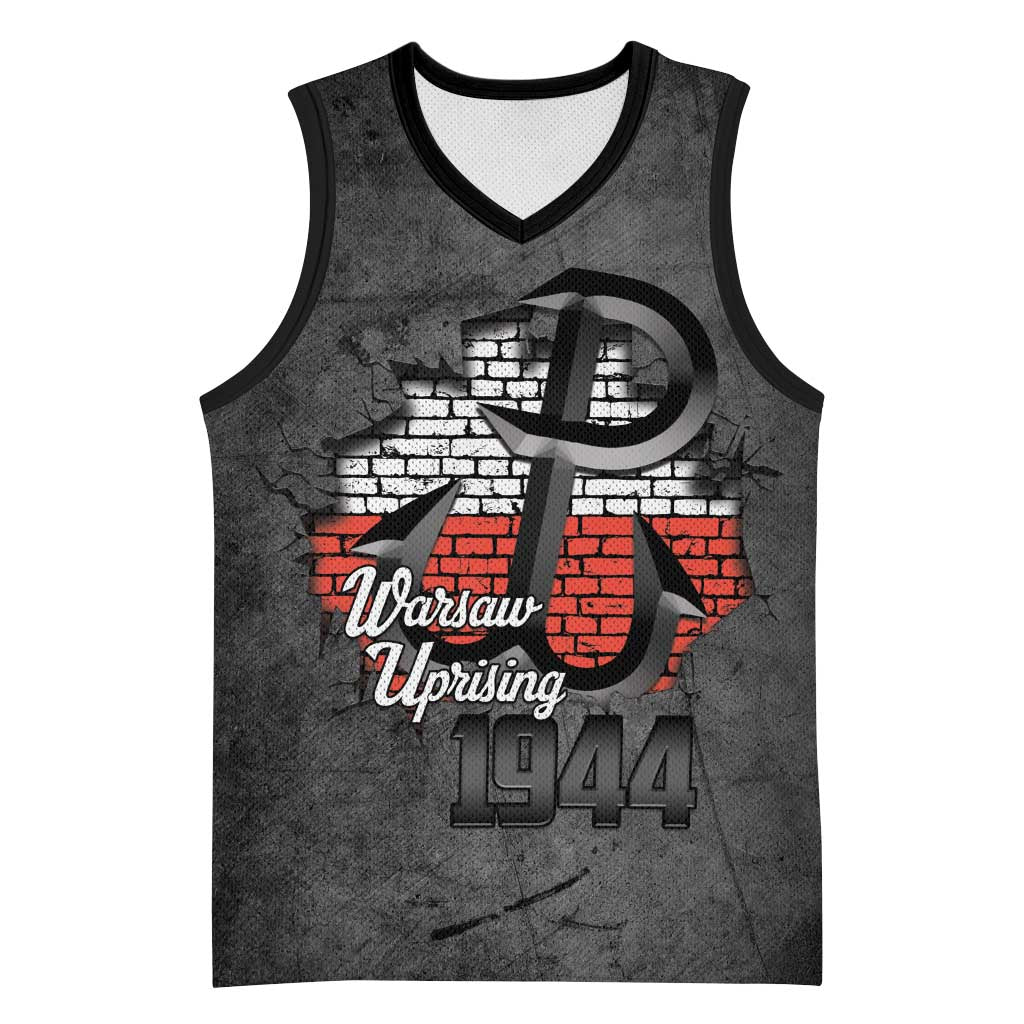 Warsaw Uprising 1944 Poland Basketball Jersey Polish Anchor Kotwica