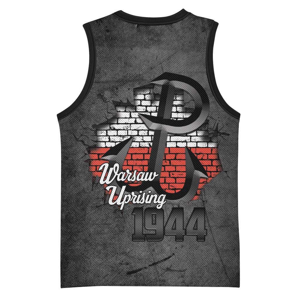 Warsaw Uprising 1944 Poland Basketball Jersey Polish Anchor Kotwica