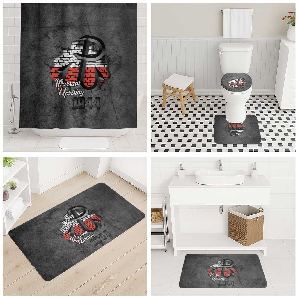 Warsaw Uprising 1944 Poland Bathroom Set Polish Anchor Kotwica