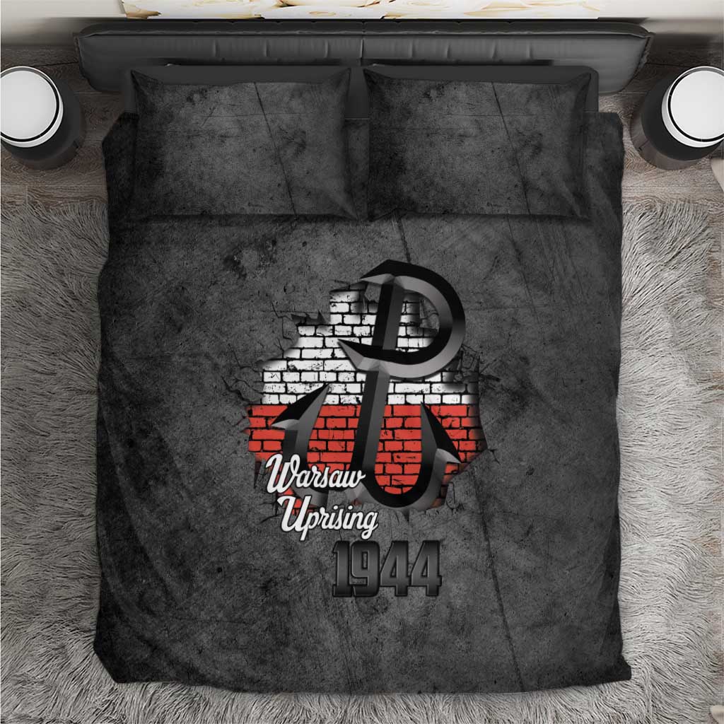 Warsaw Uprising 1944 Poland Bedding Set Polish Anchor Kotwica