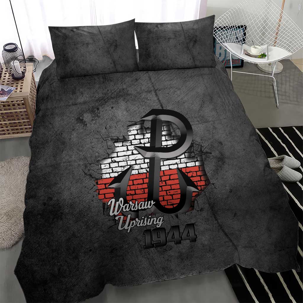 Warsaw Uprising 1944 Poland Bedding Set Polish Anchor Kotwica