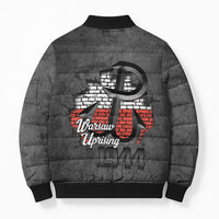 Warsaw Uprising 1944 Poland Bomber Puffer Jacket Polish Anchor Kotwica