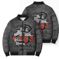 Warsaw Uprising 1944 Poland Bomber Puffer Jacket Polish Anchor Kotwica