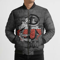 Warsaw Uprising 1944 Poland Bomber Puffer Jacket Polish Anchor Kotwica