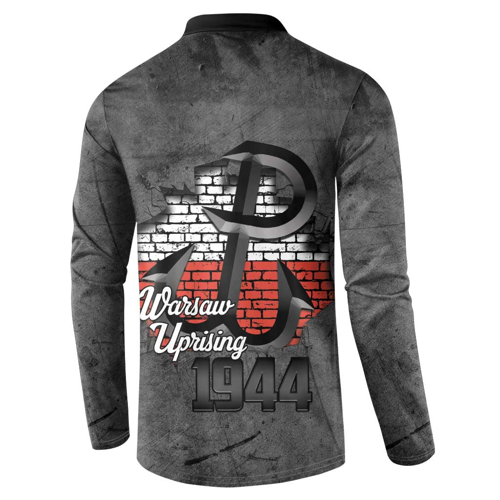 Warsaw Uprising 1944 Poland Button Sweatshirt Polish Anchor Kotwica