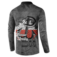 Warsaw Uprising 1944 Poland Button Sweatshirt Polish Anchor Kotwica