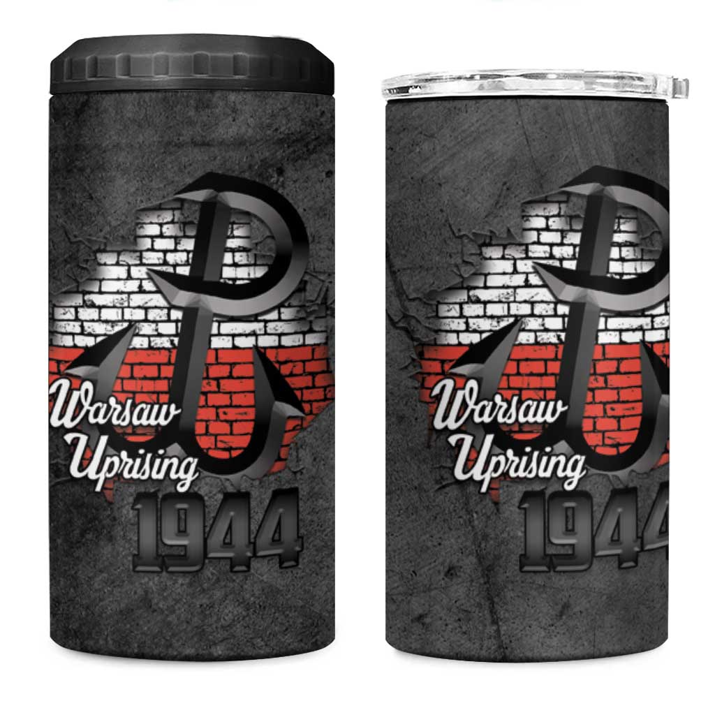 Warsaw Uprising 1944 Poland 4 in 1 Can Cooler Tumbler Polish Anchor Kotwica