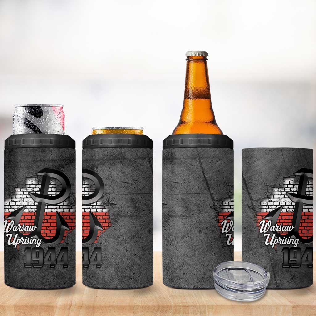 Warsaw Uprising 1944 Poland 4 in 1 Can Cooler Tumbler Polish Anchor Kotwica