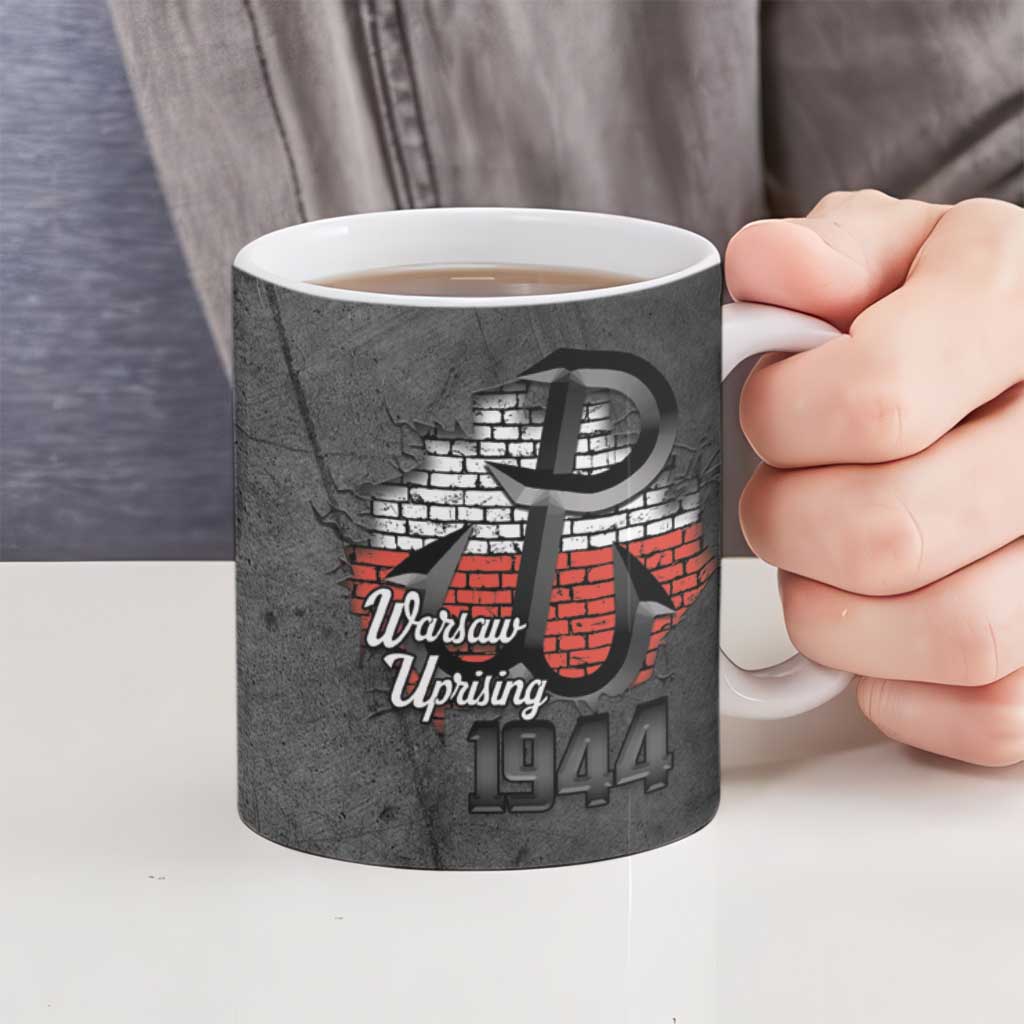 Warsaw Uprising 1944 Poland Ceramic Mug Polish Anchor Kotwica
