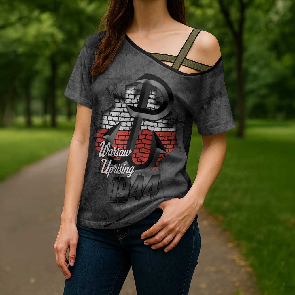 Warsaw Uprising 1944 Poland Cross Shoulder Shirt Polish Anchor Kotwica
