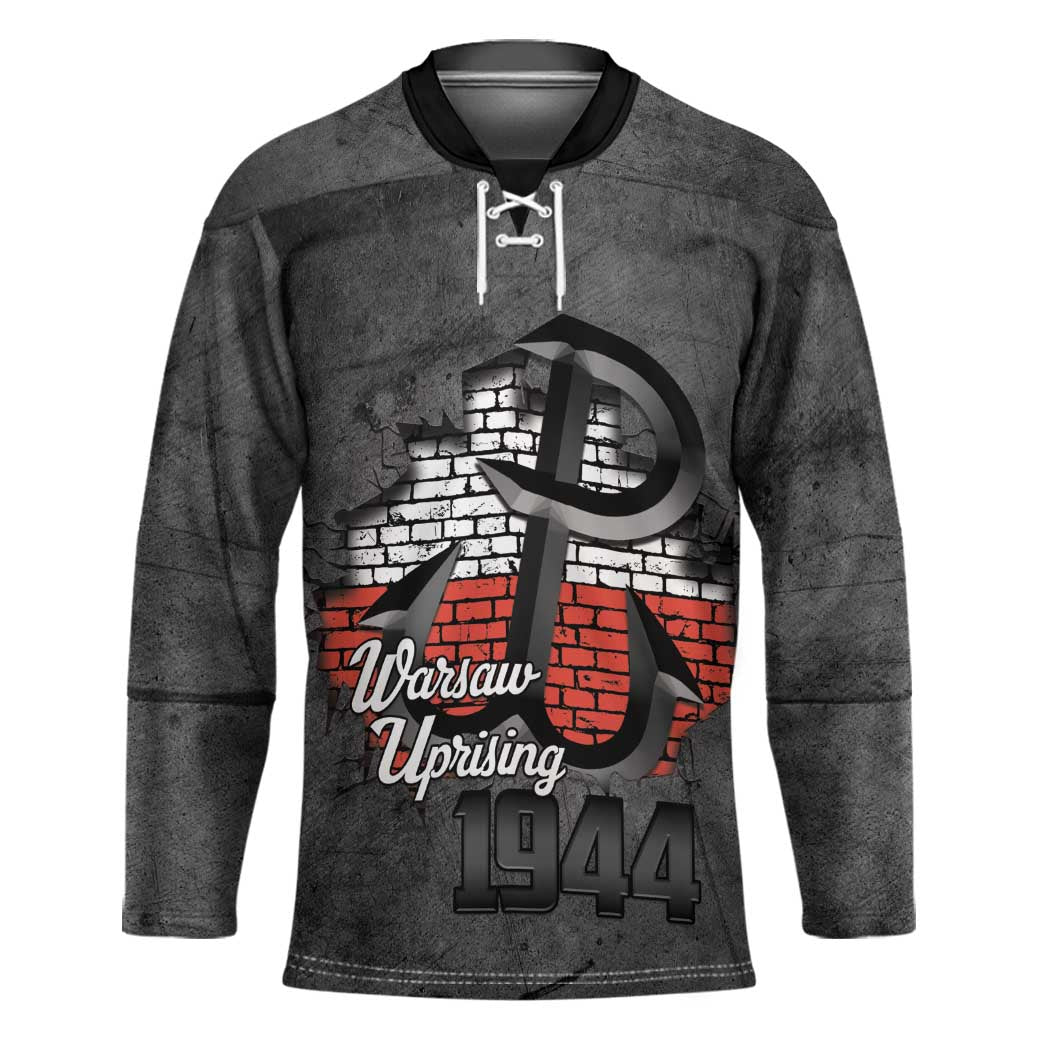 Warsaw Uprising 1944 Poland Hockey Jersey Polish Anchor Kotwica