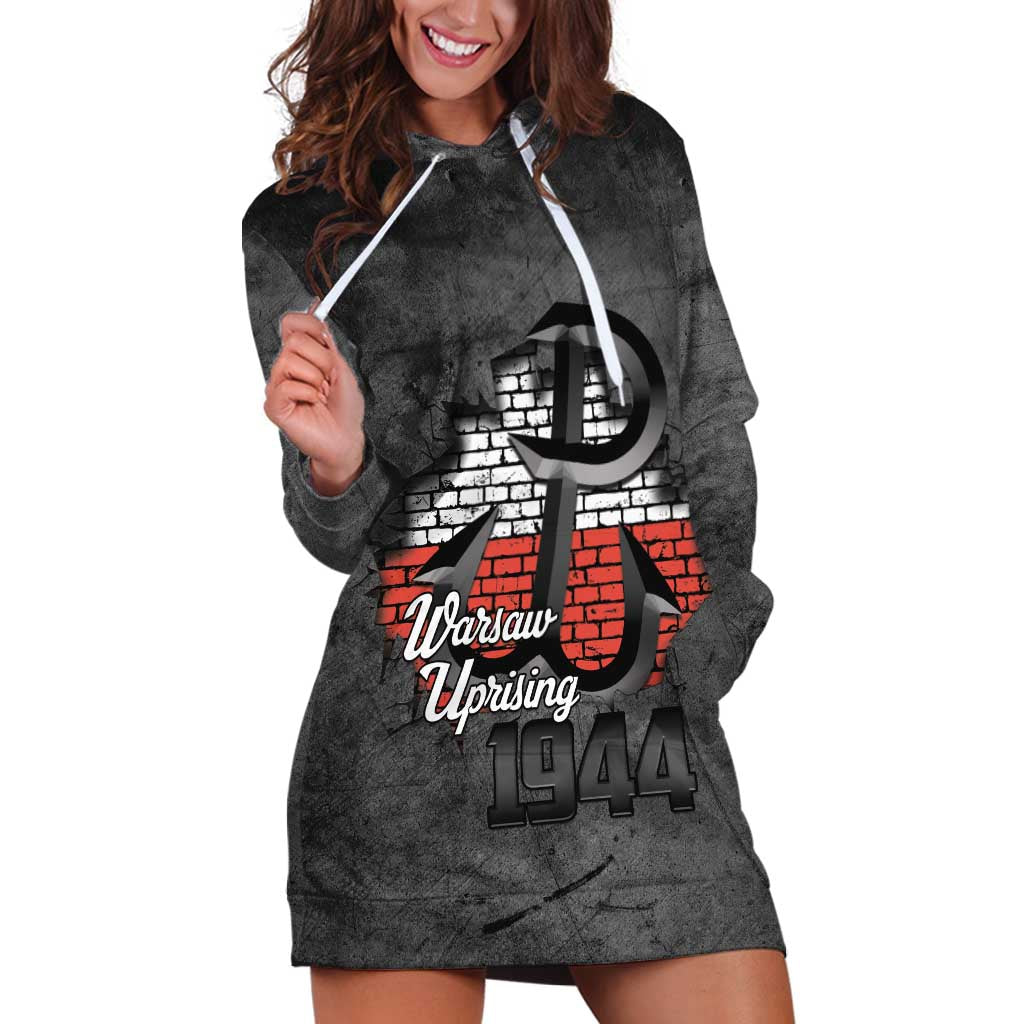 Warsaw Uprising 1944 Poland Hoodie Dress Polish Anchor Kotwica