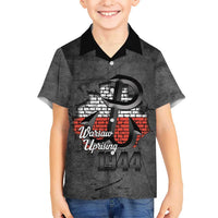 Warsaw Uprising 1944 Poland Kid Hawaiian Shirt Polish Anchor Kotwica
