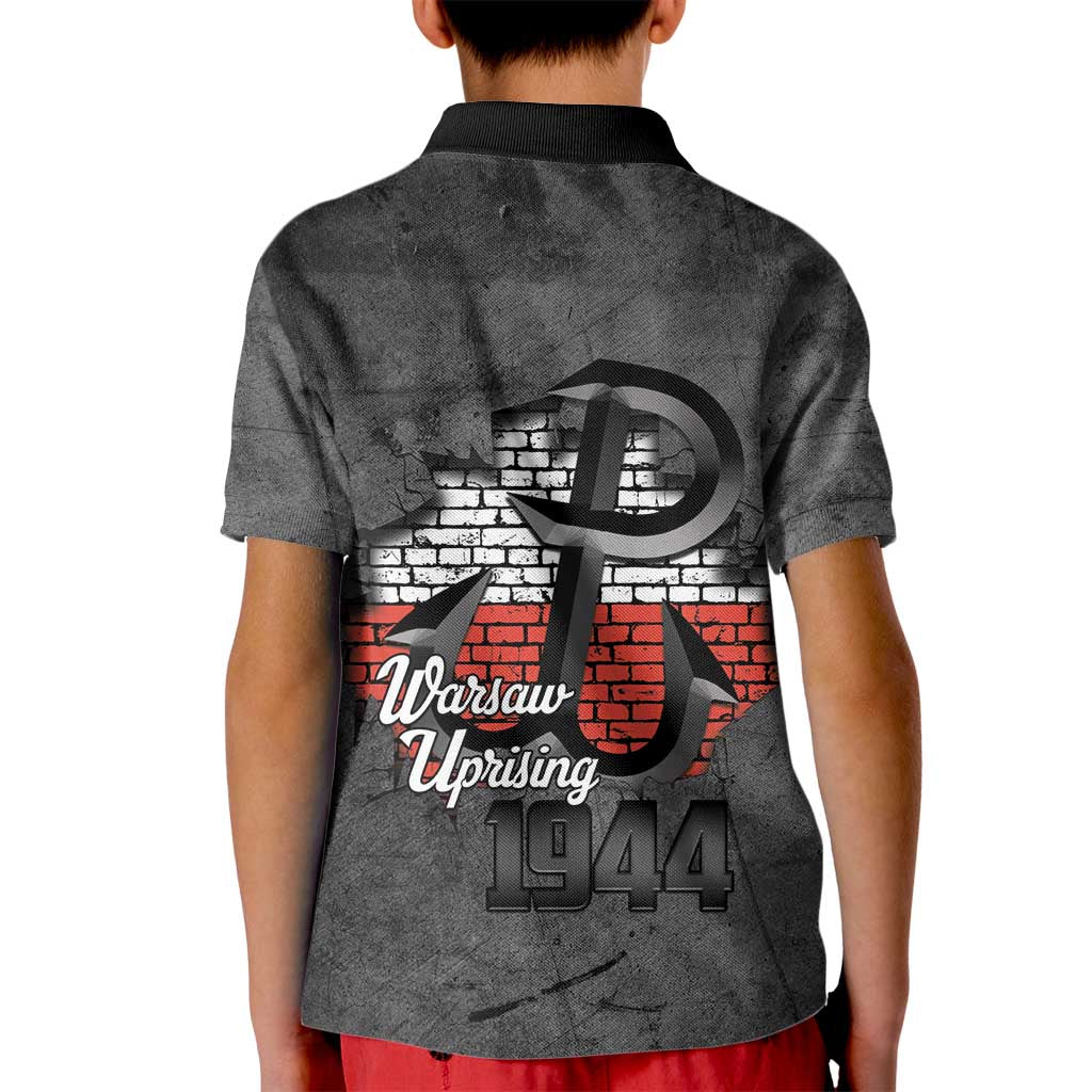 Warsaw Uprising 1944 Poland Kid Polo Shirt Polish Anchor Kotwica