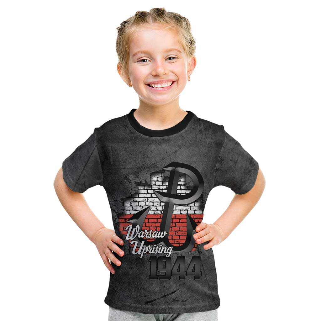 Warsaw Uprising 1944 Poland Kid T Shirt Polish Anchor Kotwica