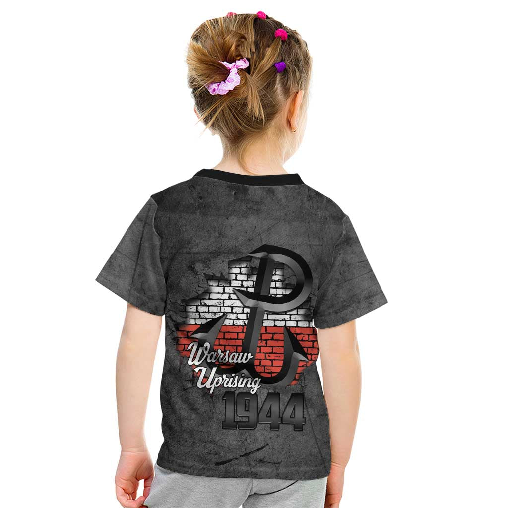 Warsaw Uprising 1944 Poland Kid T Shirt Polish Anchor Kotwica