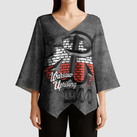 Warsaw Uprising 1944 Poland Kimono Sleeve Blouse Polish Anchor Kotwica