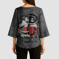 Warsaw Uprising 1944 Poland Kimono Sleeve Blouse Polish Anchor Kotwica
