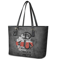 Warsaw Uprising 1944 Poland Leather Tote Bag Polish Anchor Kotwica