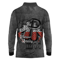 Warsaw Uprising 1944 Poland Long Sleeve Polo Shirt Polish Anchor Kotwica