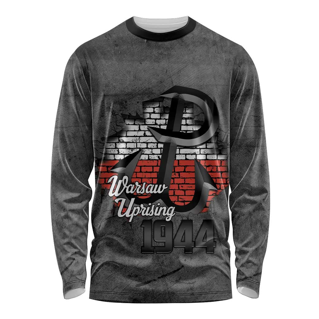 Warsaw Uprising 1944 Poland Long Sleeve Shirt Polish Anchor Kotwica