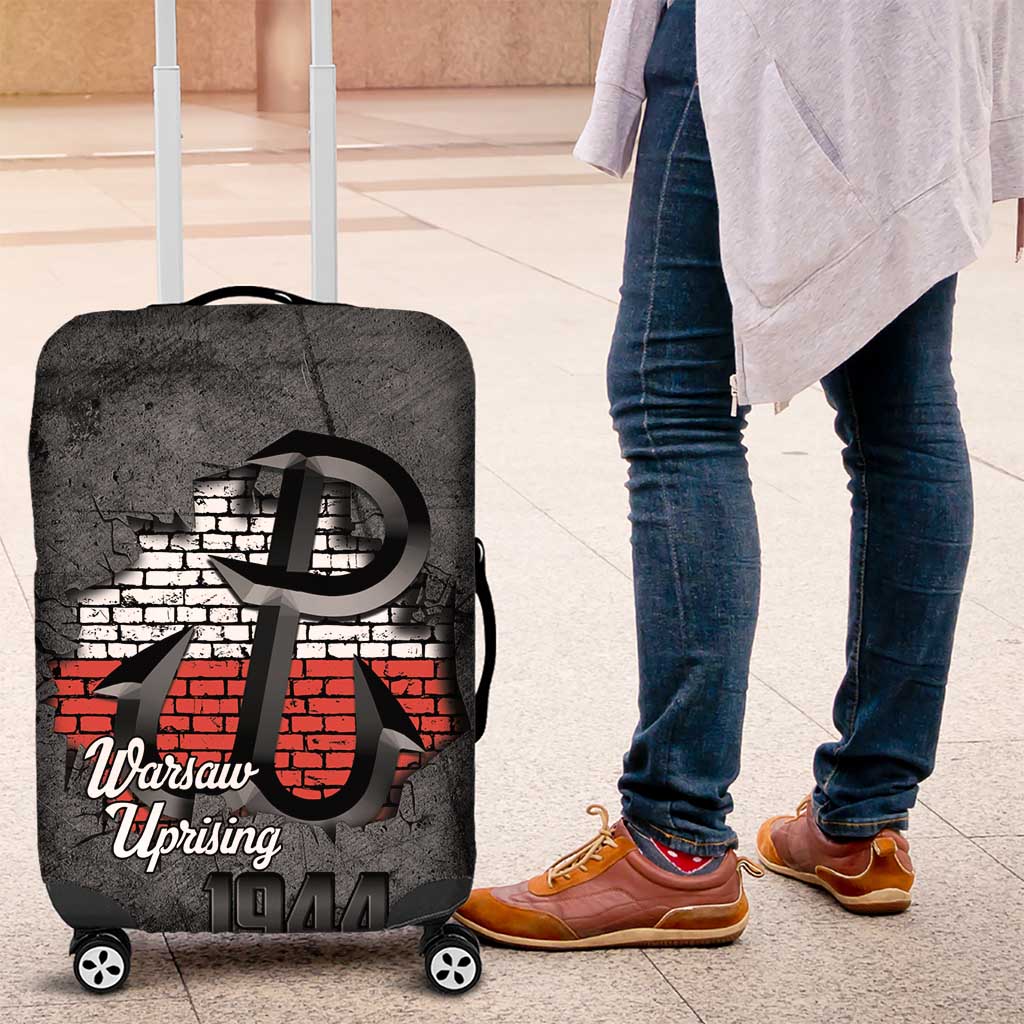 Warsaw Uprising 1944 Poland Luggage Cover Polish Anchor Kotwica