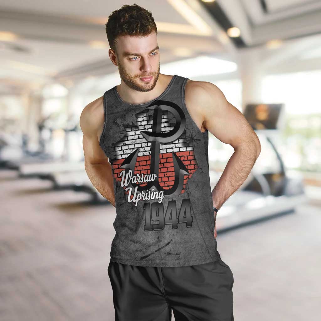 Warsaw Uprising 1944 Poland Men Tank Top Polish Anchor Kotwica