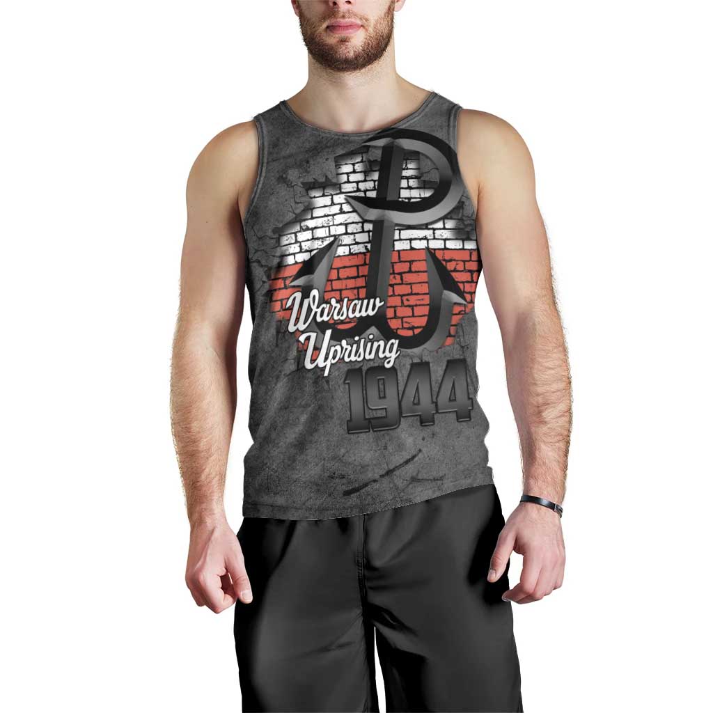 Warsaw Uprising 1944 Poland Men Tank Top Polish Anchor Kotwica