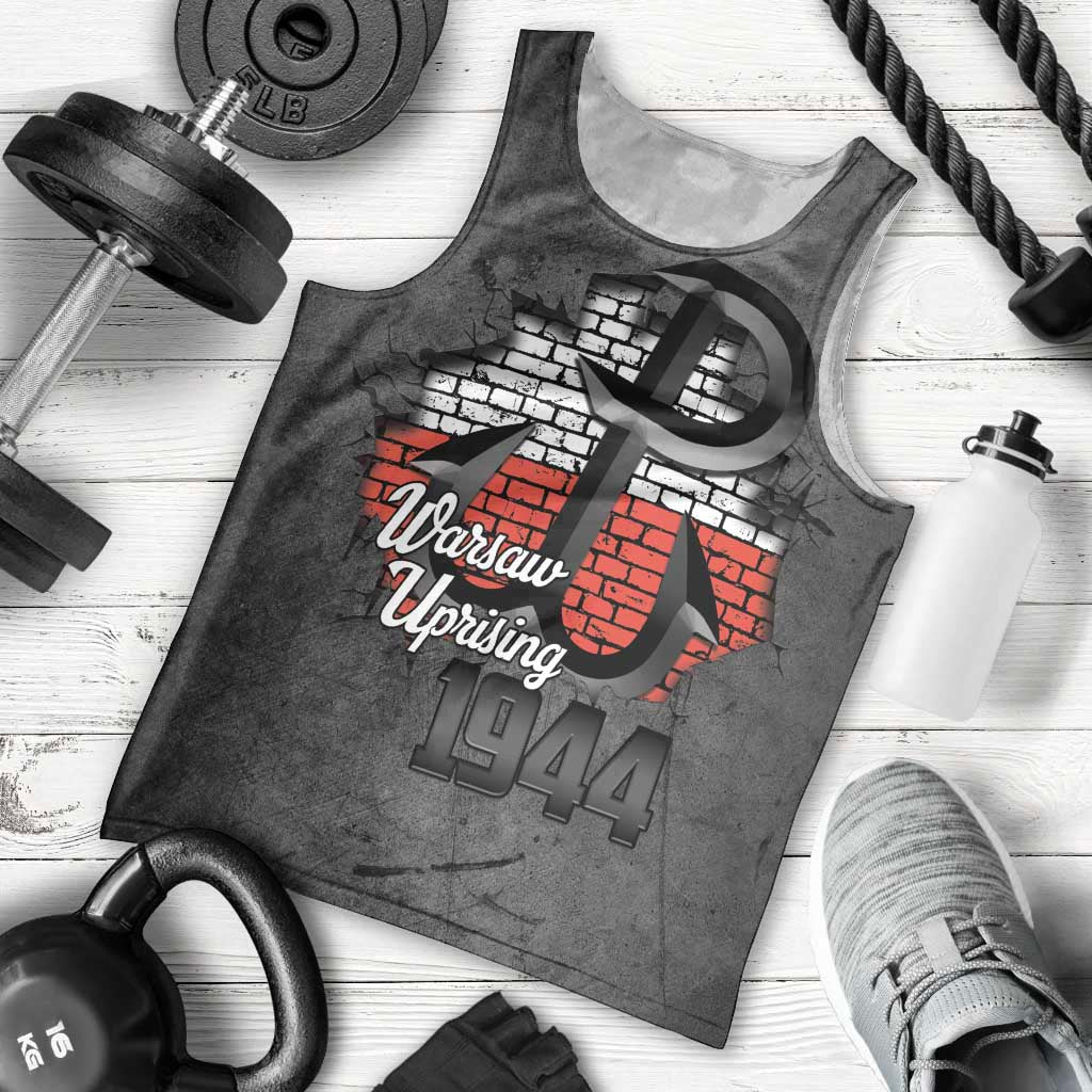 Warsaw Uprising 1944 Poland Men Tank Top Polish Anchor Kotwica