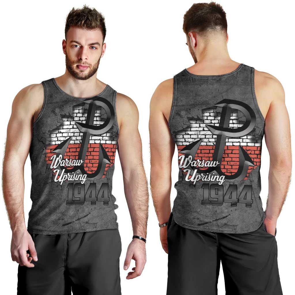 Warsaw Uprising 1944 Poland Men Tank Top Polish Anchor Kotwica