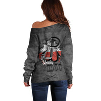 Warsaw Uprising 1944 Poland Off Shoulder Sweater Polish Anchor Kotwica