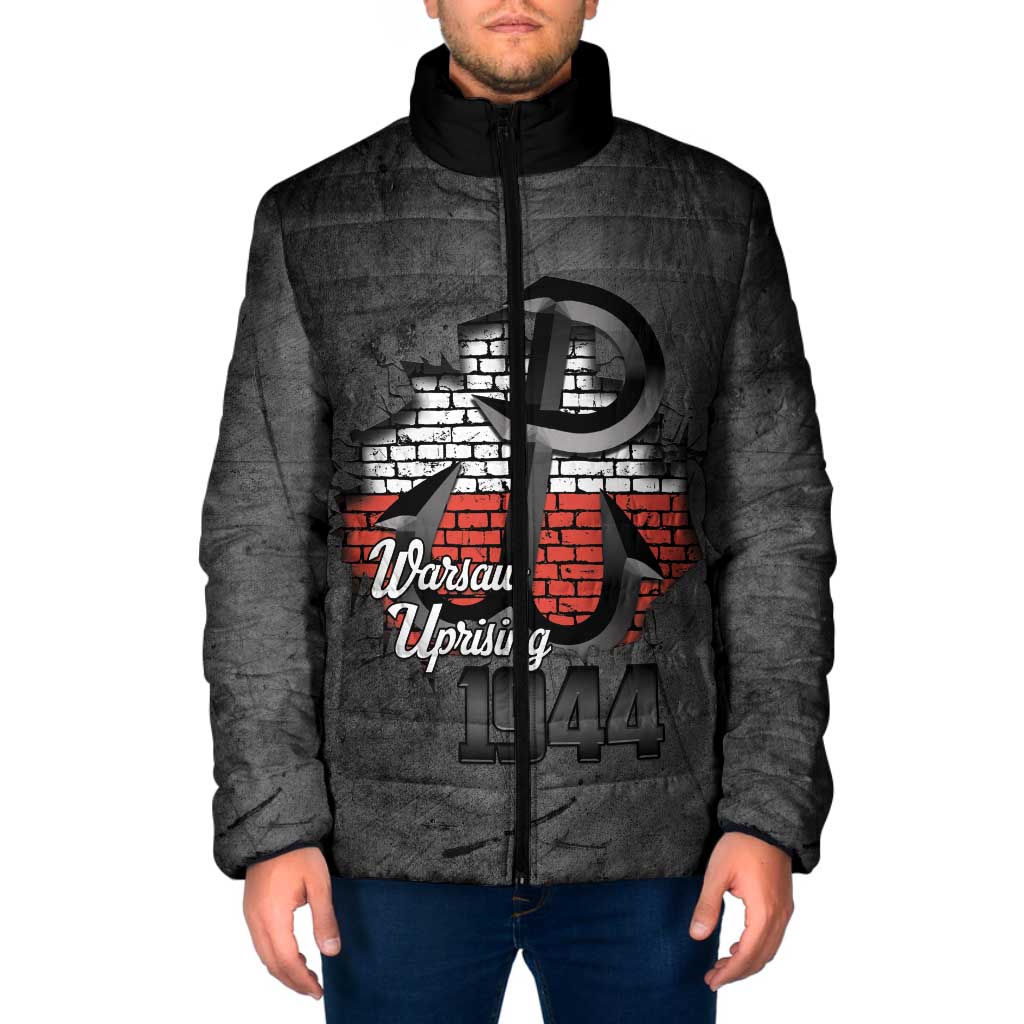 Warsaw Uprising 1944 Poland Padded Jacket Polish Anchor Kotwica
