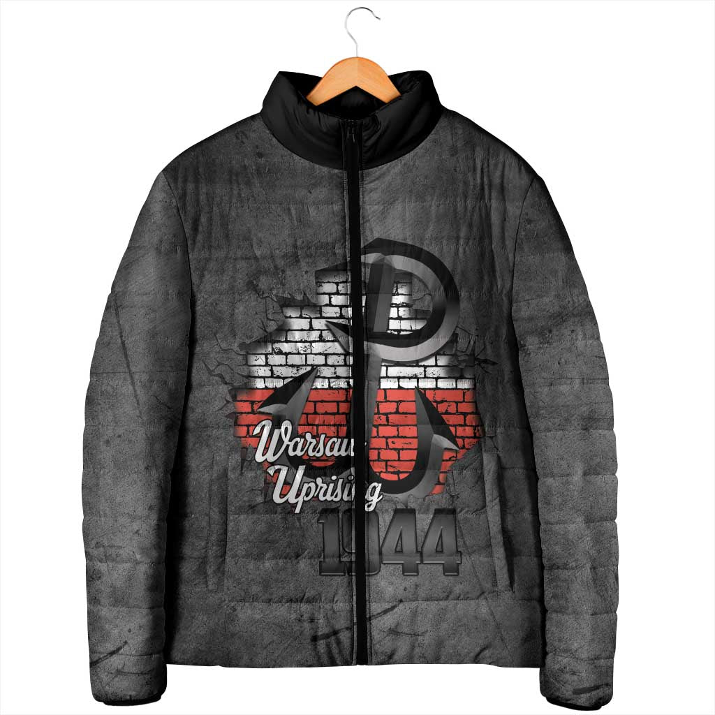 Warsaw Uprising 1944 Poland Padded Jacket Polish Anchor Kotwica