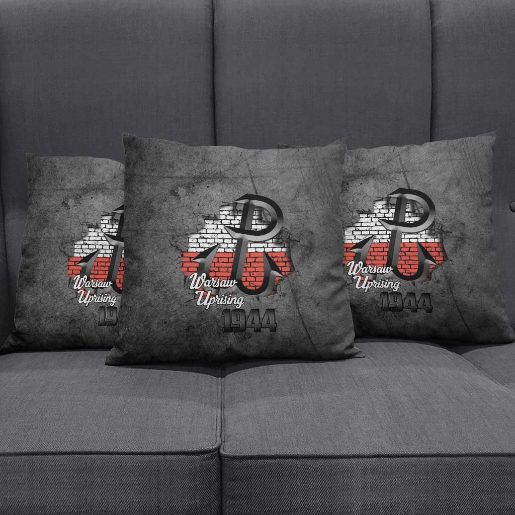 Warsaw Uprising 1944 Poland Pillow Cover Polish Anchor Kotwica