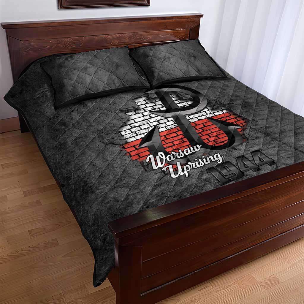 Warsaw Uprising 1944 Poland Quilt Bed Set Polish Anchor Kotwica