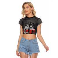Warsaw Uprising 1944 Poland Raglan Cropped T Shirt Polish Anchor Kotwica