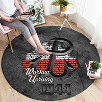 Warsaw Uprising 1944 Poland Round Carpet Polish Anchor Kotwica