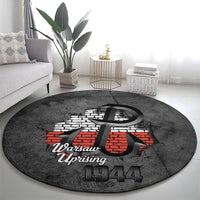 Warsaw Uprising 1944 Poland Round Carpet Polish Anchor Kotwica
