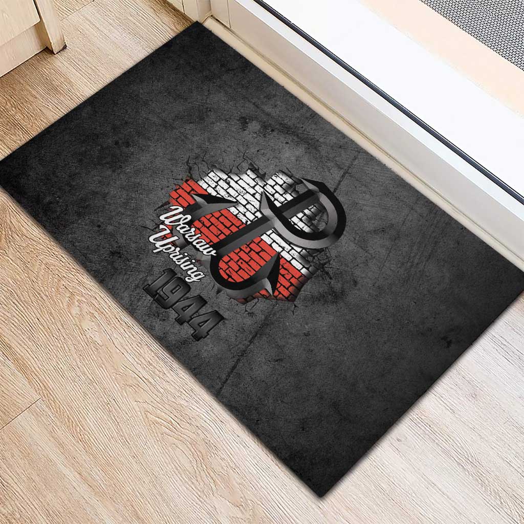 Warsaw Uprising 1944 Poland Rubber Doormat Polish Anchor Kotwica