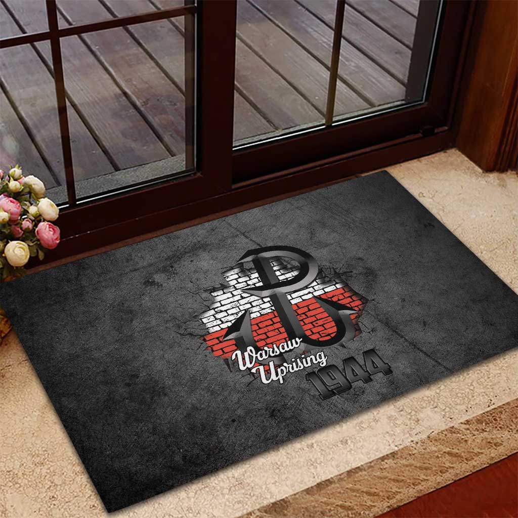 Warsaw Uprising 1944 Poland Rubber Doormat Polish Anchor Kotwica
