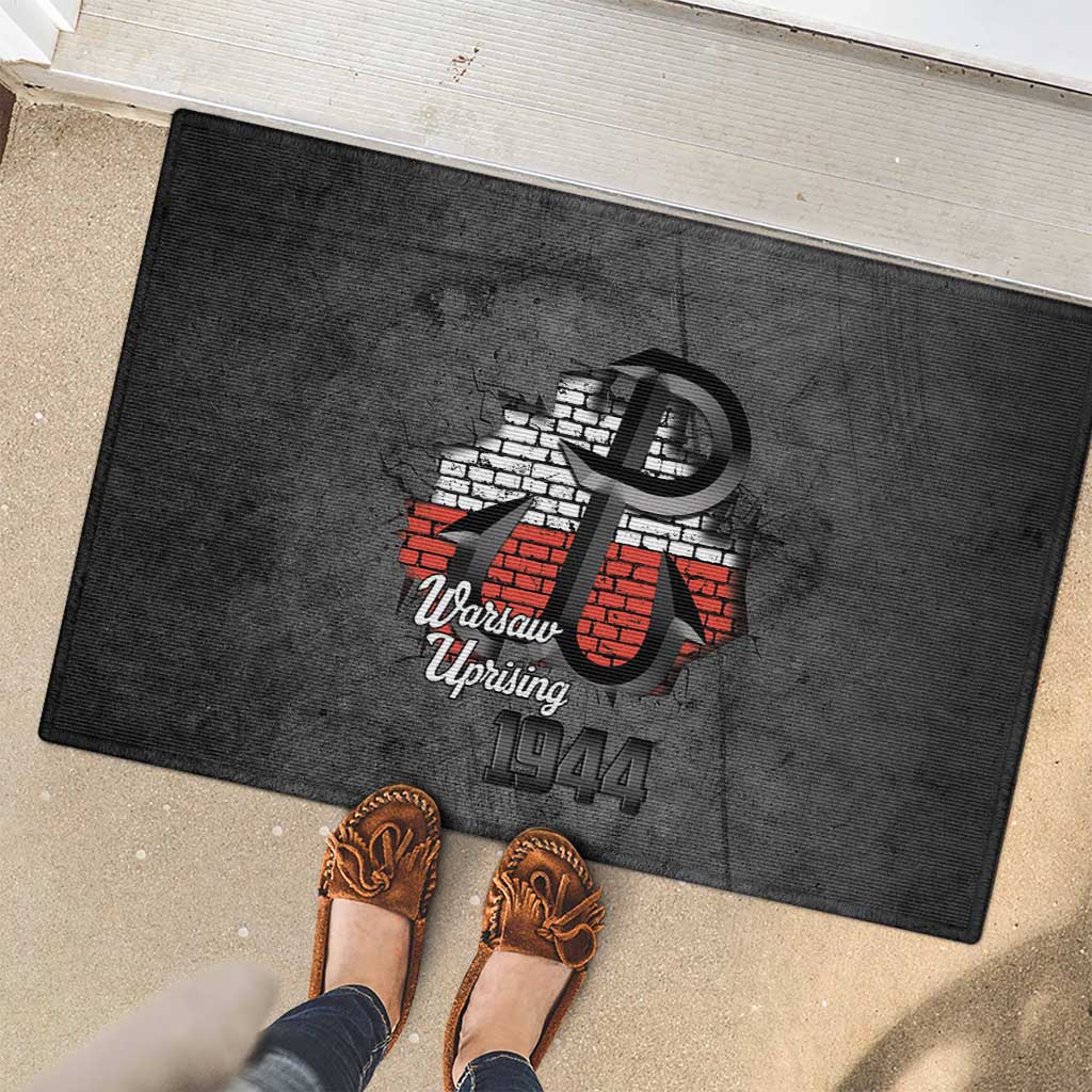 Warsaw Uprising 1944 Poland Rubber Doormat Polish Anchor Kotwica