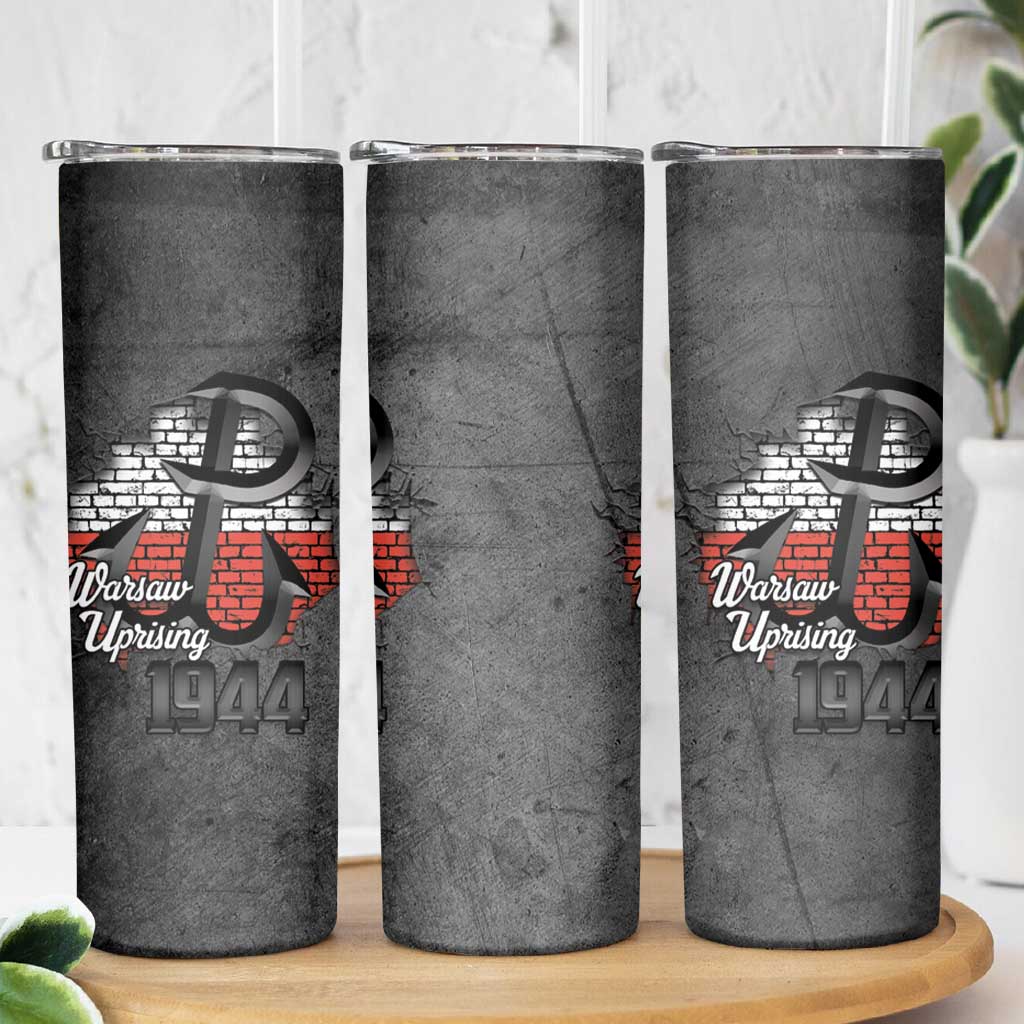 Warsaw Uprising 1944 Poland Skinny Tumbler Polish Anchor Kotwica