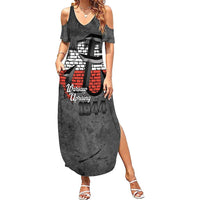 Warsaw Uprising 1944 Poland Summer Maxi Dress Polish Anchor Kotwica