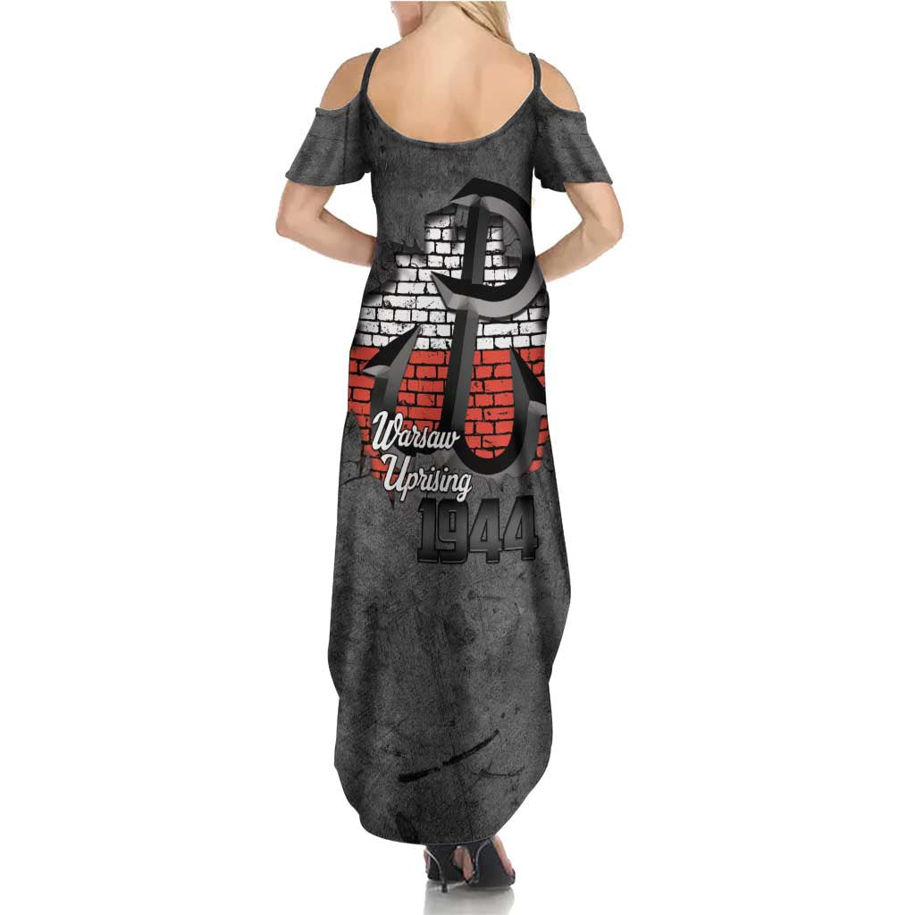 Warsaw Uprising 1944 Poland Summer Maxi Dress Polish Anchor Kotwica