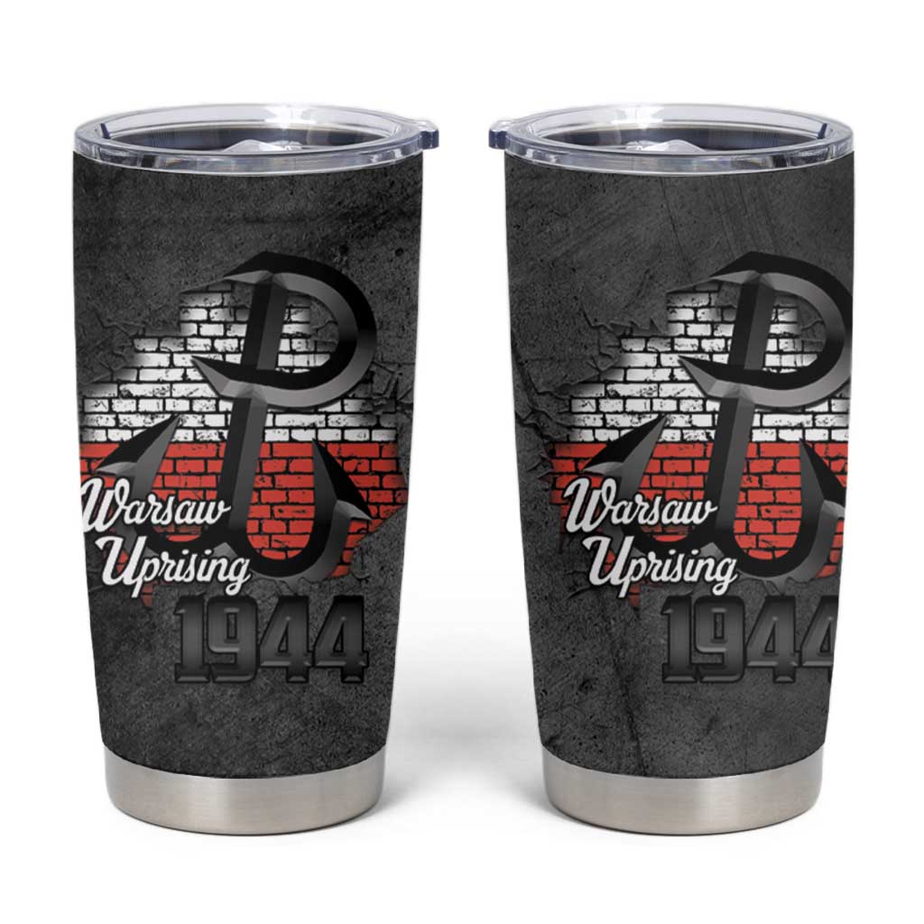 Warsaw Uprising 1944 Poland Tumbler Cup Polish Anchor Kotwica